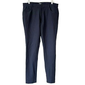 Zyia Active Navy Blue Office Chino Stretch Performance‎ Golf Dress Pants Mens L
